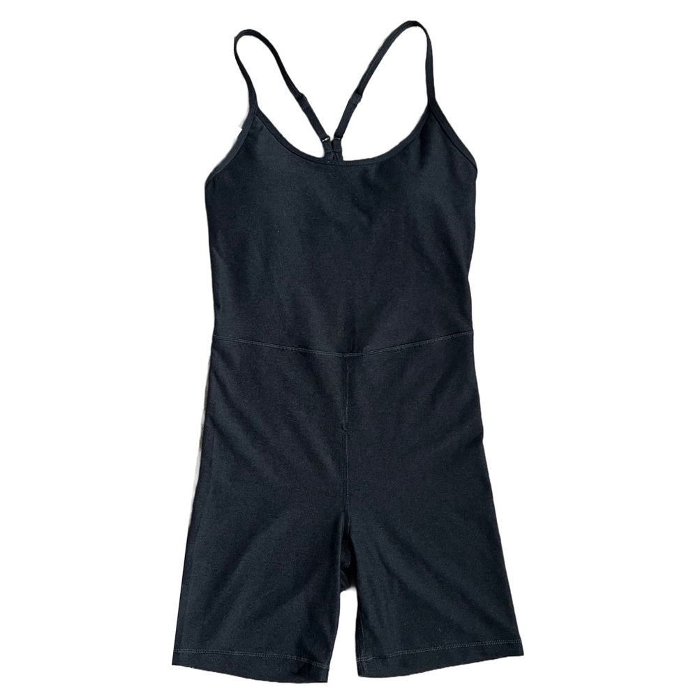 OLD NAVY BLACK POWERCHILL RACERBACK BODYSUIT/ROMPER SIZE XS